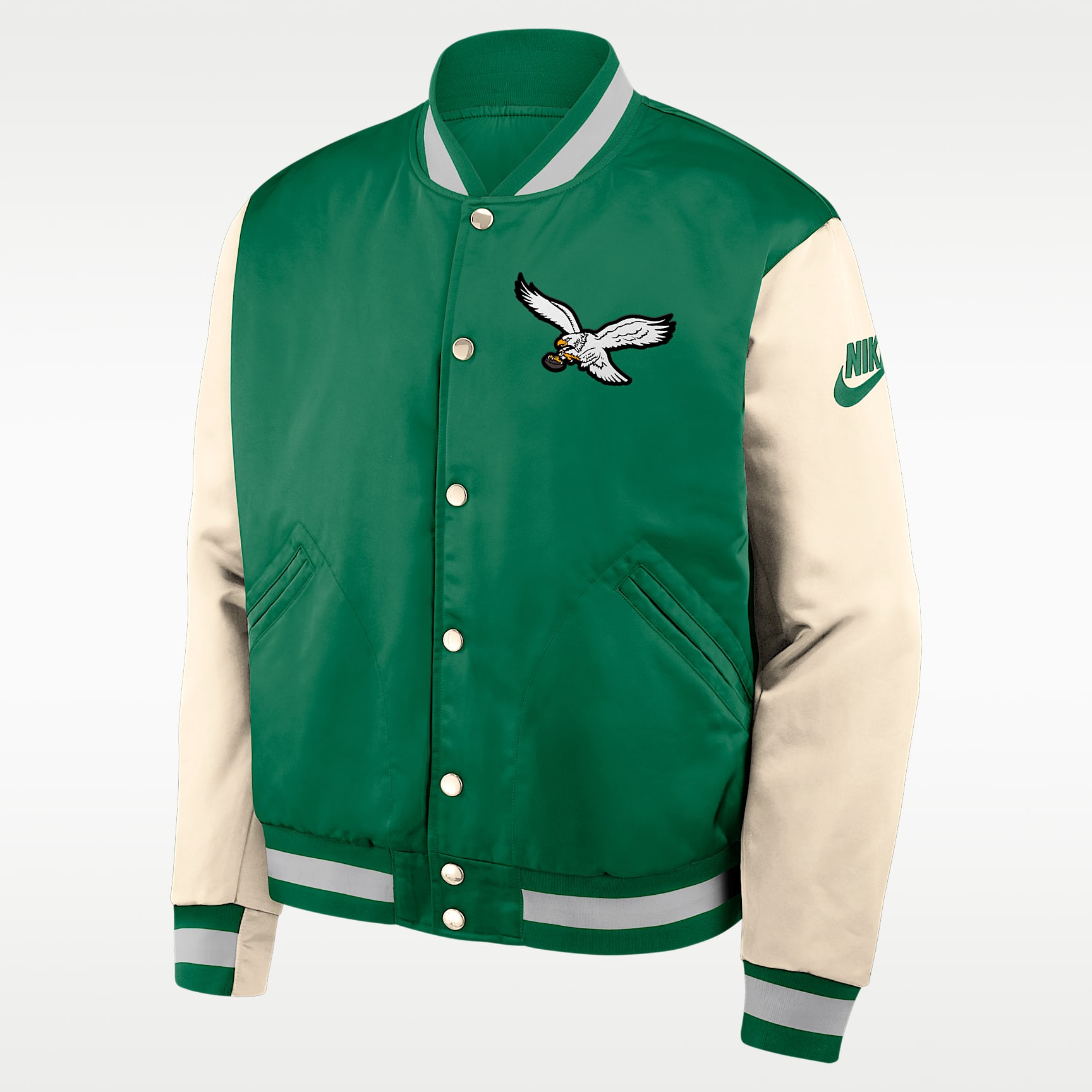 Philadelphia Eagles Rewind Legacy Men's Nike NFL Full-Snap Bomber